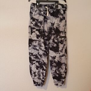 Wonder Nation Black and White Cargo Pants